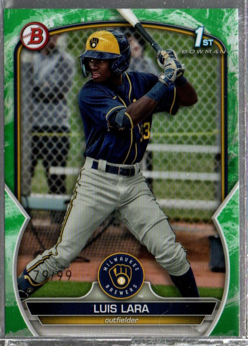 2023 Bowman Prospects Green Pattern #BP100 Luis Lara /99