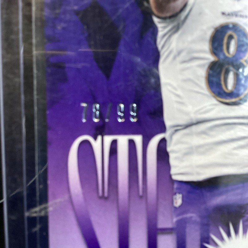 2020 Panini Rookies & Stars Standing Ovations Lamar Jackson SO-3 Orange /99 gallery
