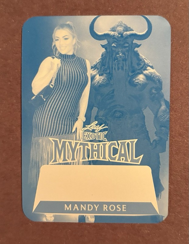 2024 Leaf Metal Exotic Mythical Exclusive Mandy Rose 1/1 Cyan Printing Plate