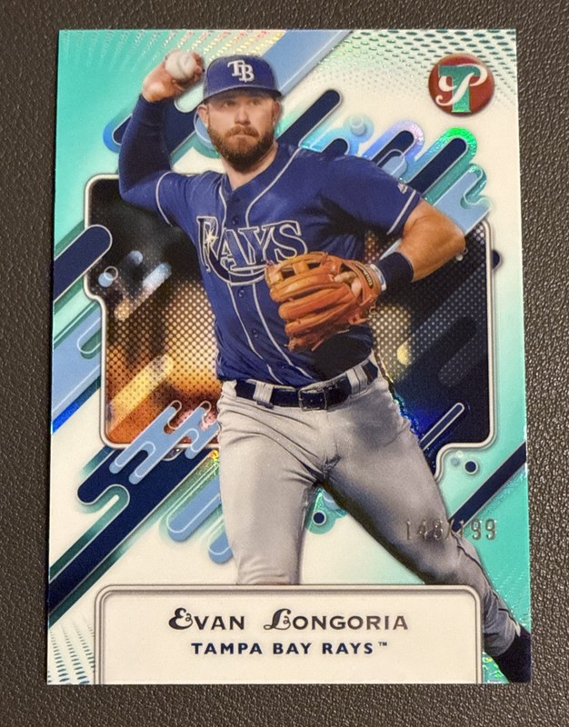 2025 Topps Pristine EVAN LONGORIA #148/199 Aqua PRISTINE Refractor Rays