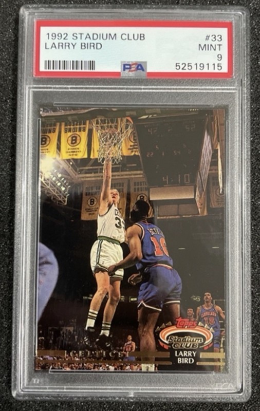 1992 Stadium Club Larry Bird #33 PSA 9