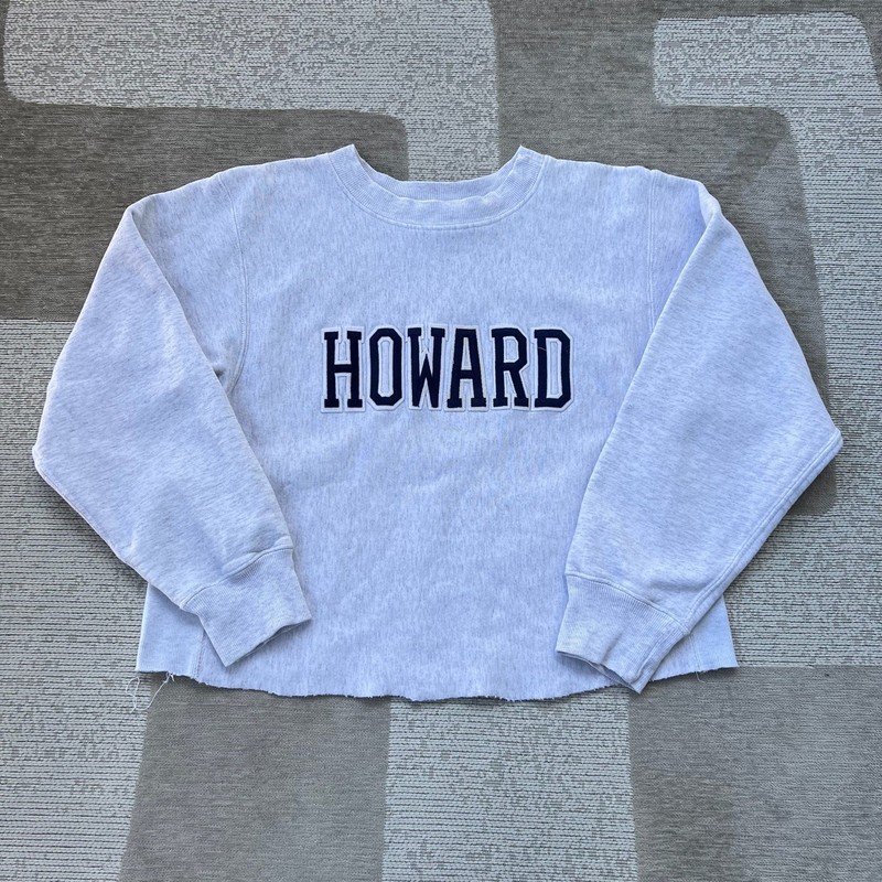 Howard University Sweatshirt Womens L Gray Pullover Y2K NCAA 90s
