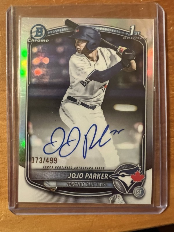 2025 1st Bowman Chrome Refractor Auto Jojo Parker /499 #CPA-JP
