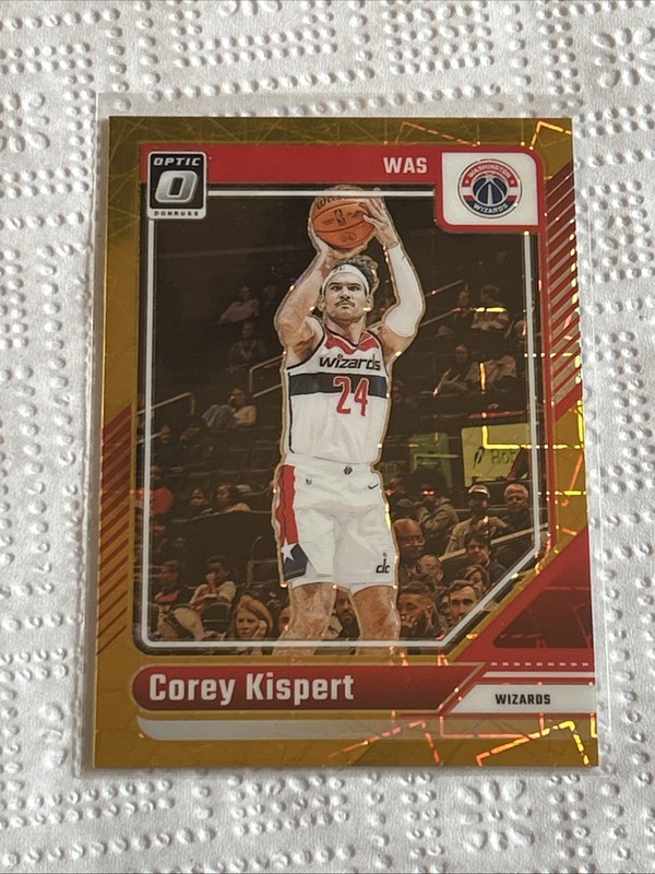 2024-25 Panini Donruss Optic Corey Kispert #183 Laser Gold /10 Wizards SSP