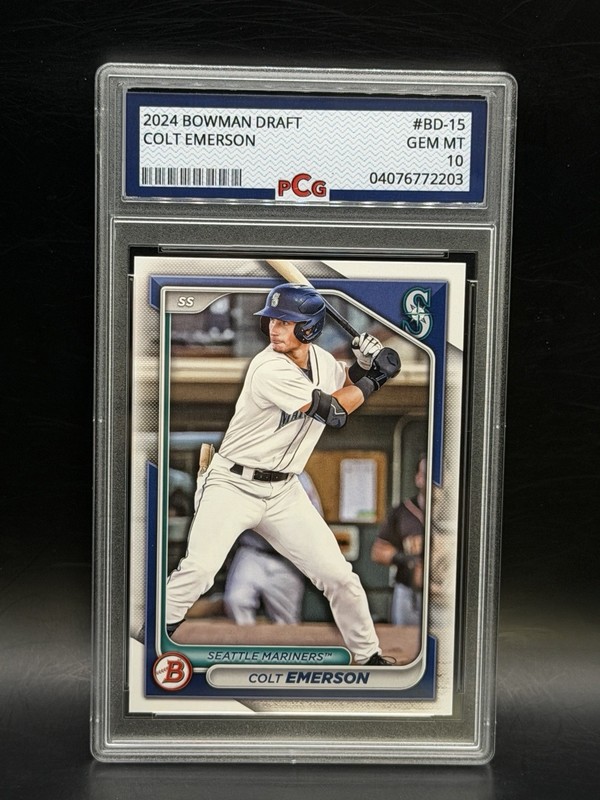 2024 Bowman Draft – Colt Emerson #BD-15 (RC) Graded Gem-Mint 10 💎 Called Up! 📈