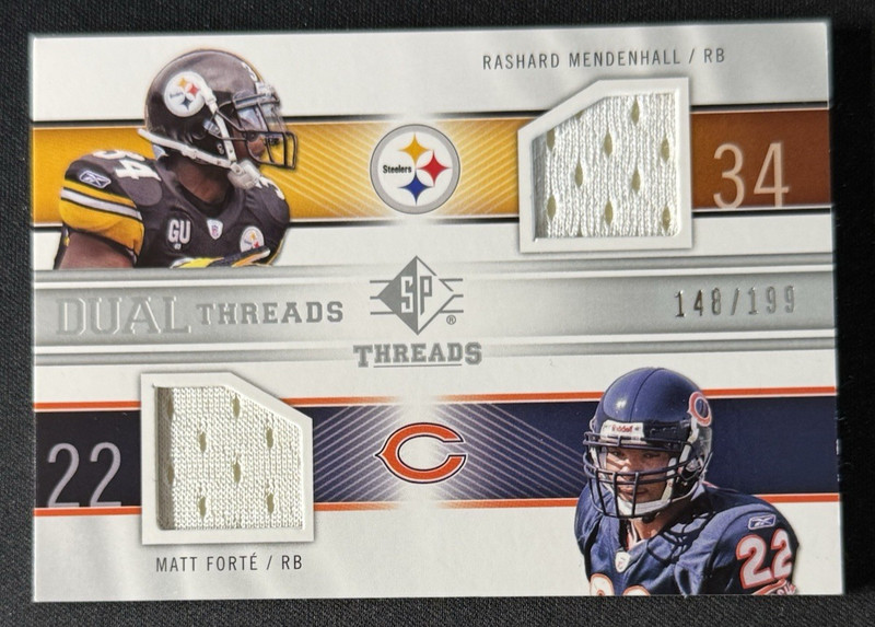 2009 SP Threads – Dual Threads Matt Forte, Rashard Mendenhall #T2-MF /199 (MEM)