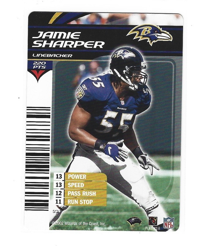 2003 NFL Showdown JAMIE SHARPER Baltimore Ravens Rare Card