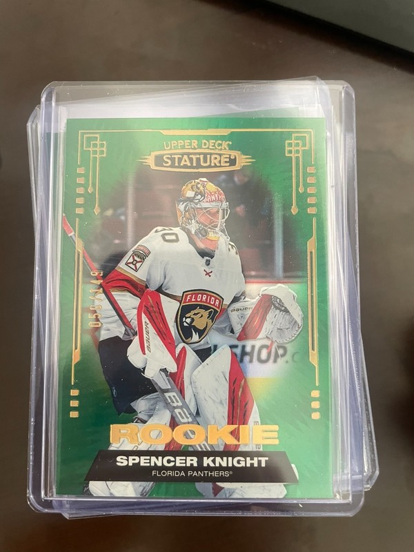 2021-22 Upper Deck Stature Rookie GREEN #111 Spencer Knight #’d 050/149