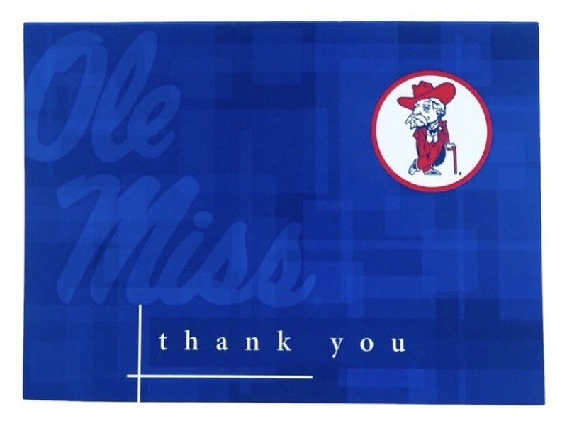 Ole Miss Rebels Colonel Reb Thank You Card with Envelopes-10 Pack-RARE-New