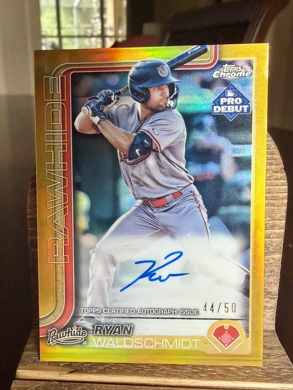 2025 Topps Pro Debut Chrome True Gold On-Card Auto /50 Ryan Waldschmidt #PD-168