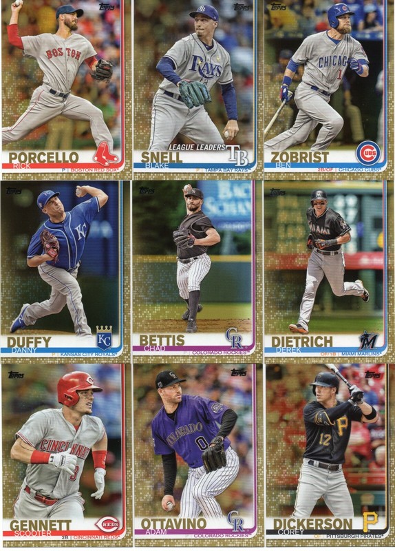 2019 Topps Series 1 Baseball – Gold Parallel – U-Pick Complete Your Set /2019
