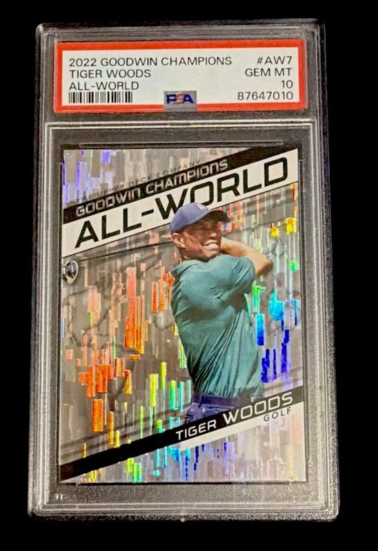 2022 Upper Deck Goodwin Champions – All-World Tiger Woods #AW-7 psa10