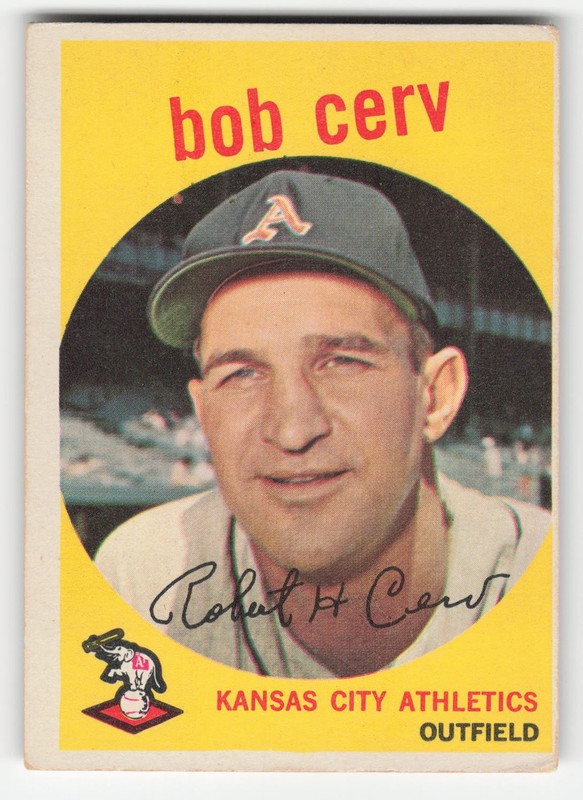 Bob Cerv 1959 Topps #100 Kansas City Athletics GD-VG