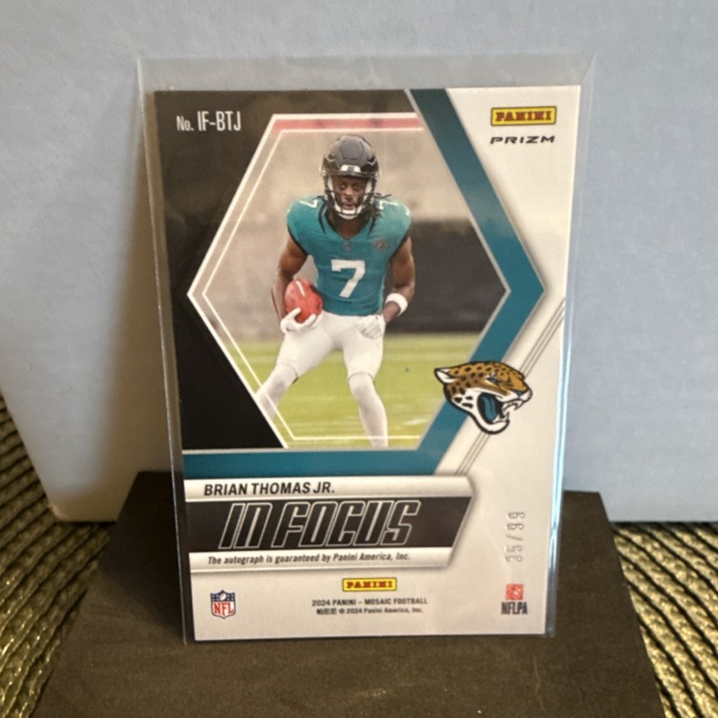 Panini Mosaic In Focus Signatures Brian Thomas Jr. Rookie Auto Blue Prizm /99 J… gallery