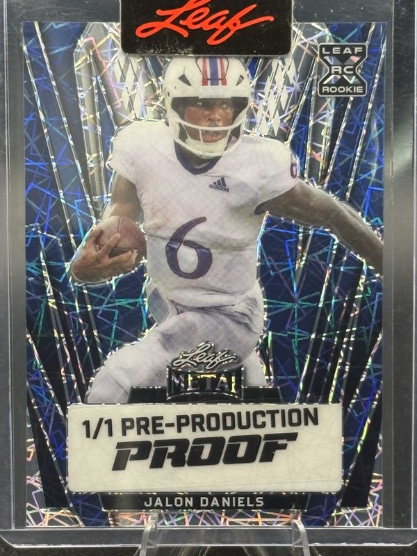 2024 Leaf Metal Jalon Daniels Pre-Production Proof Blue 1/1
