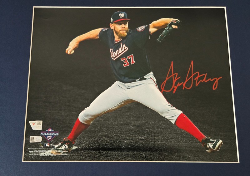 Stephen Strasburg Signed Photo Display Framed 16x20 FANATICS Nationals gallery