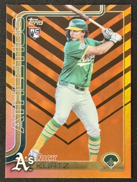 Nick Kurtz 2025 Topps Baseball Holiday Orange Foil Parallel #US201