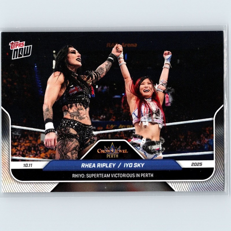 2025 Topps Now WWE – Rhiyo Superteam Victorious in Perth (Rhea Ripley / Iyo Sky)