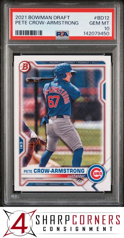 2021 BOWMAN DRAFT #BD12 PETE CROW-ARMSTRONG RC PSA 10