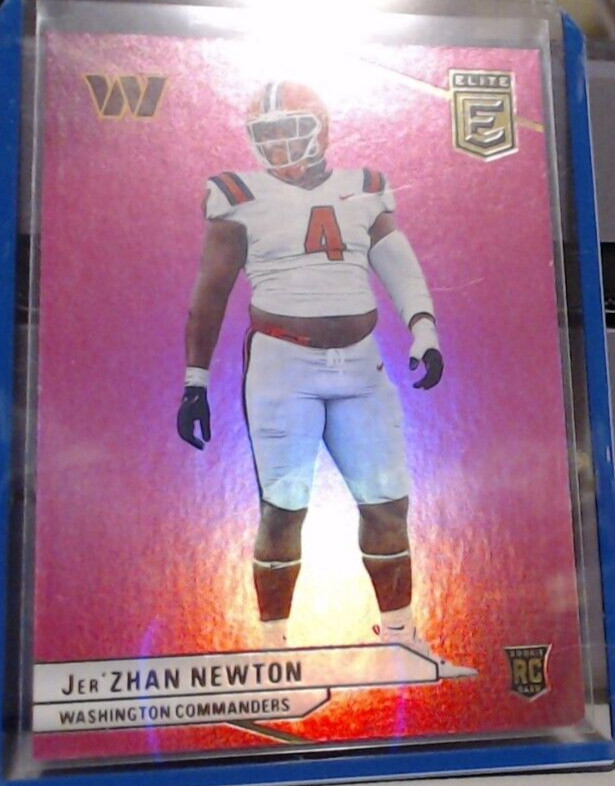 2024 PANINI DONRUSS ELITE JERZHAN NEWTON PINK FOIL ROOKIE #190 COMMANDERS MSK