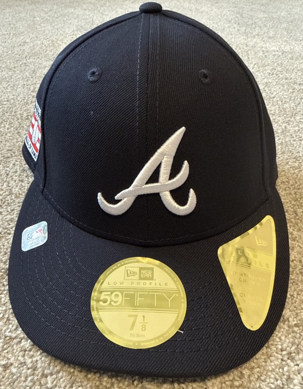 Atlanta Braves New Era Baseball Hall of Fame 59FIFTY, Low Profile, Sz 7 1/8