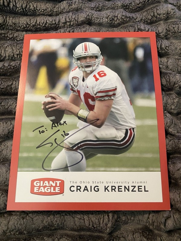 Craig Krenzel Ohio State Buckeyes Signed 8×10 Football Photo NCAA Personalized