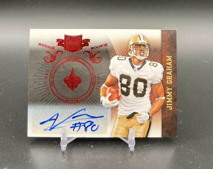 2010 Panini Plates & Patches Jimmy Graham /649 #152 Rookie Card RC Auto SAINTS