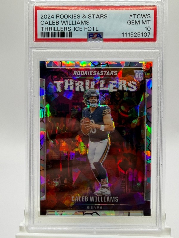 2024 Caleb Williams RC Rookies & Stars Thrillers-ICE #8/18 PSA 10 Chicago Bears