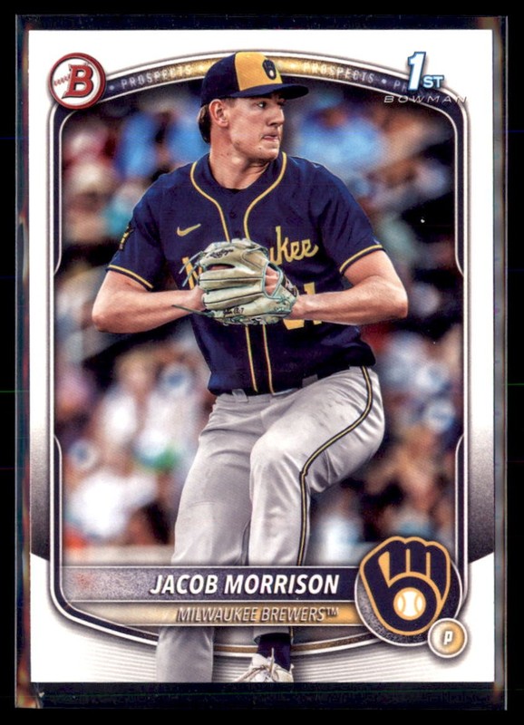 2025 Bowman Draft Paper 1st Jacob Morrison Brewers BD-42 5 card lot