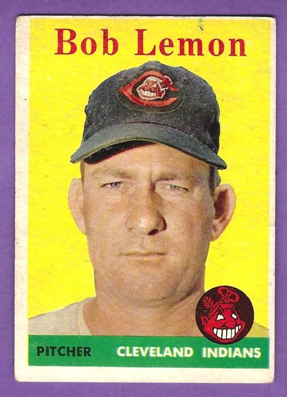 1958 Topps – #2 Bob Lemon – Cleveland Indians – Vg+