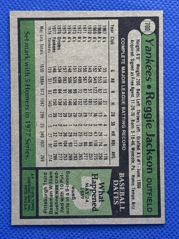 1979 Topps Reggie Jackson #700 NR-MINT RC1022 gallery