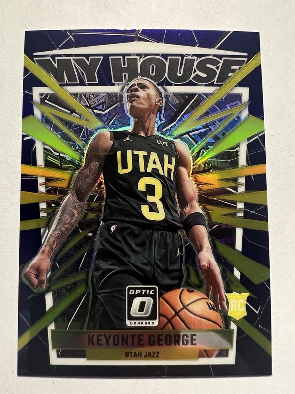 2023-24 Panini Donruss Optic Keyonte George My House Purple Prizm RC #4 Jazz
