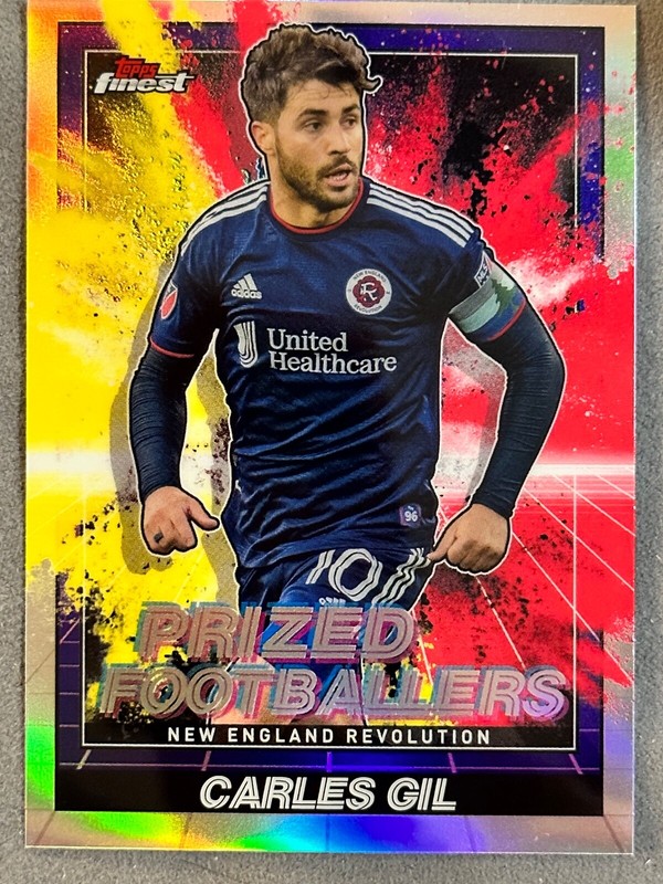2022 Topps Finest MLS Carles Gil Prized Footballers Fusion Yellow/Red