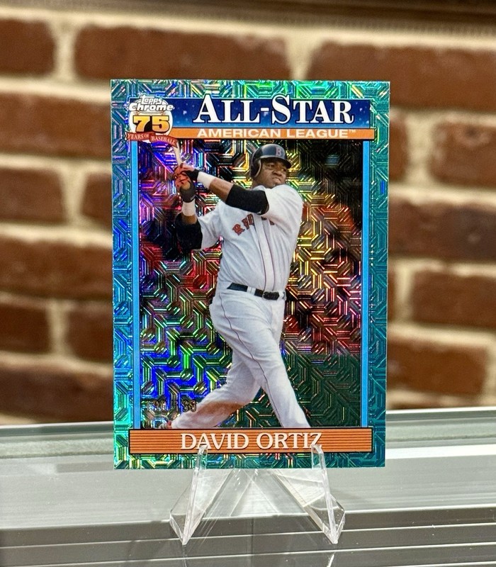 2026 Topps Series 2 DAVID ORTIZ #/199 AQUA MOJO Chrome REFRACTOR Red Sox HOF