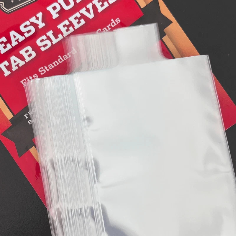 500 (5 Packs) Cardboard Gold Easy Pull Tab Soft Sleeves Premium Trading Card PSA gallery