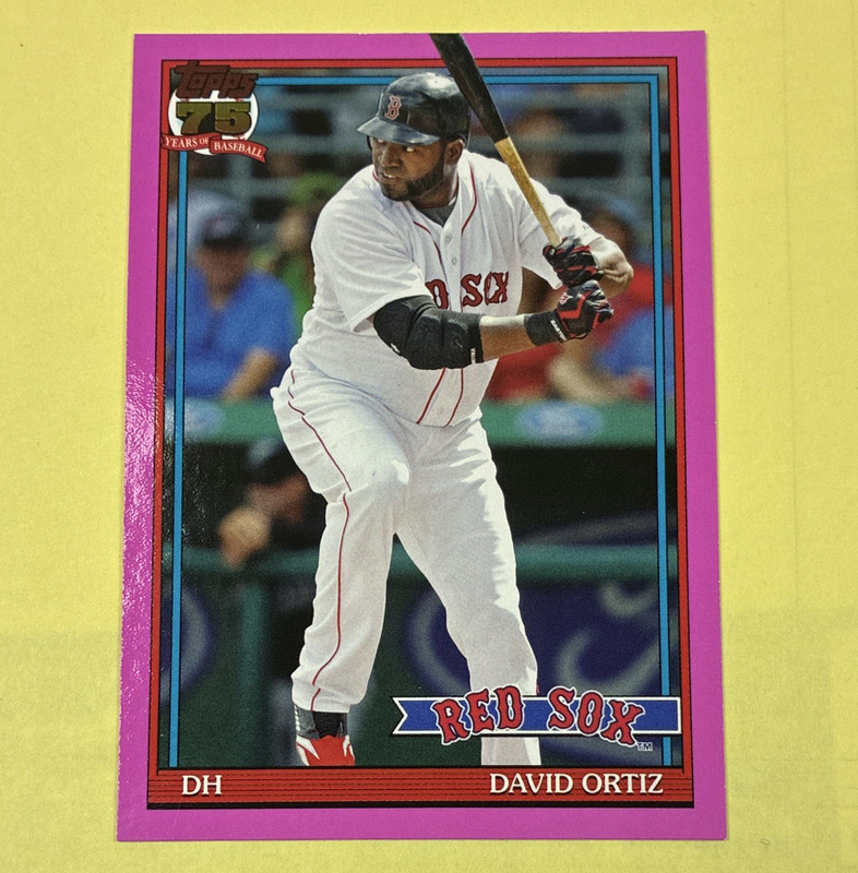 Topps 2026 Series 1 David Ortiz Pink Parallel #T91-15 Red Sox 1991 Insert