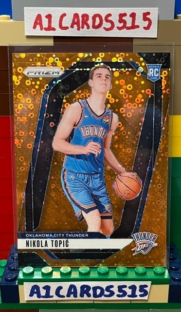 Nikola Topic – 2024-25 Panini Prizm Rookie #230 Orange Fast Break Prizm 081/125