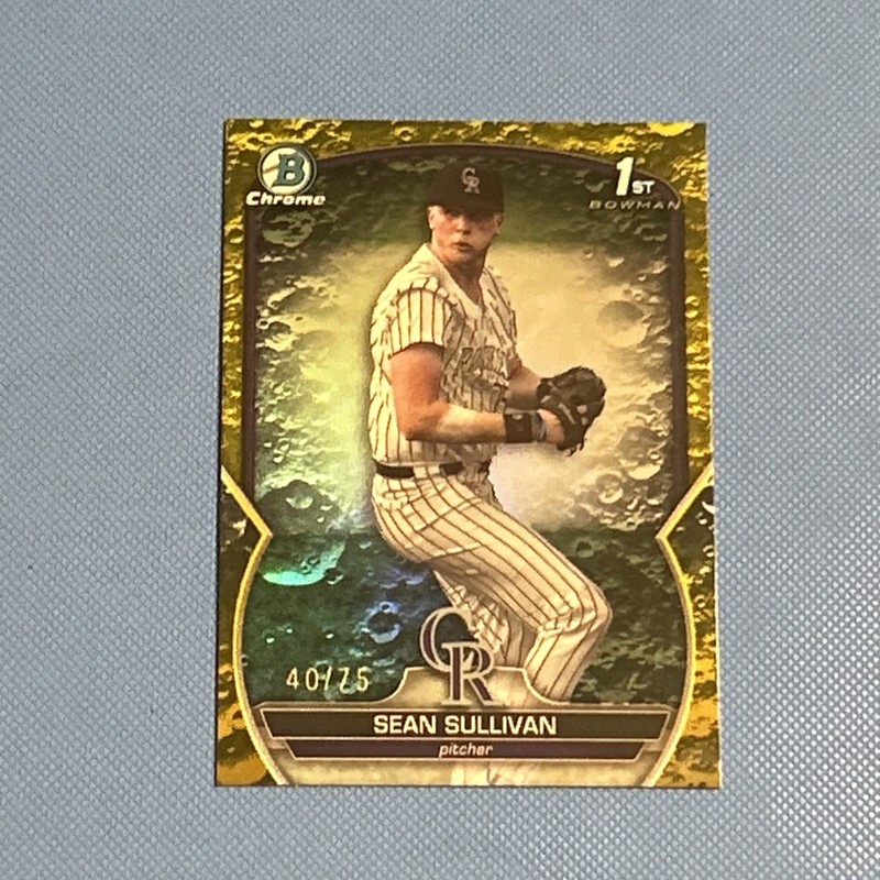 2023 Bowman Draft – Sean Sullivan 1st Yellow Lunar Crater Refractor /75 #BDC-88