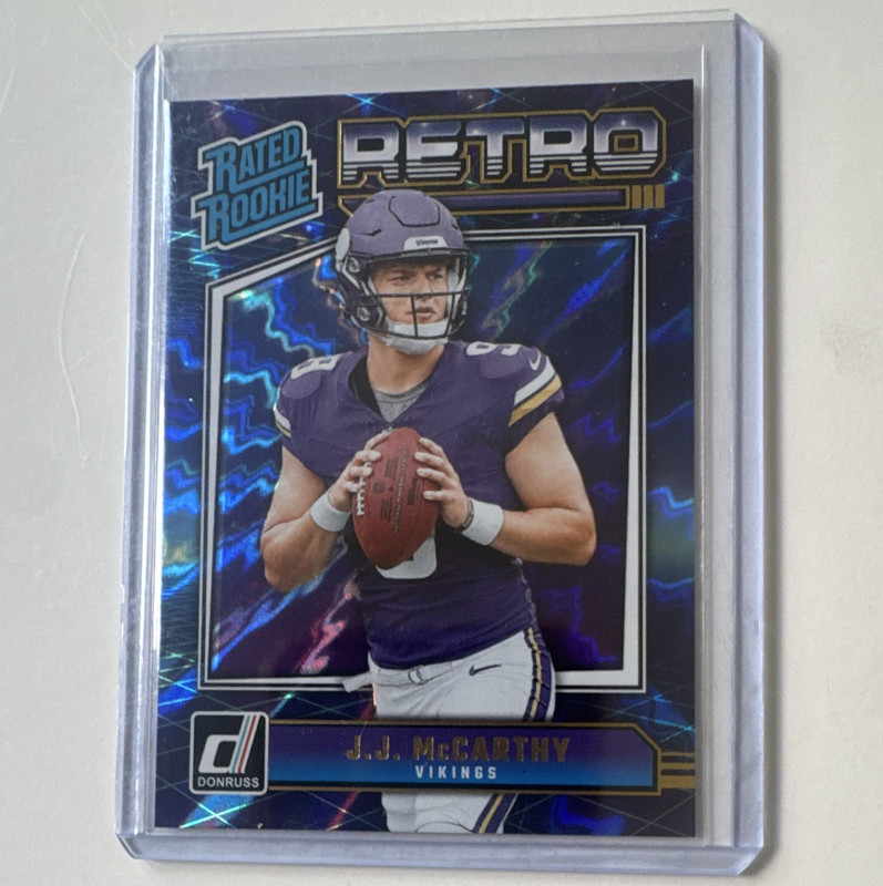 Panini 2024 Donruss Rated Rookie Retro J.J. McCarthy #2 Minnesota Vikings