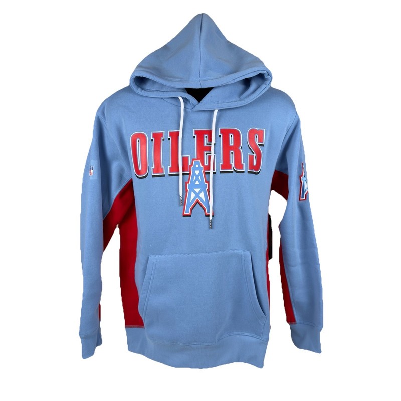 Retro Houston Oilers Hoodie Sweatshirt Men’s Medium Blue Red Nwt $85 NFL Apparel