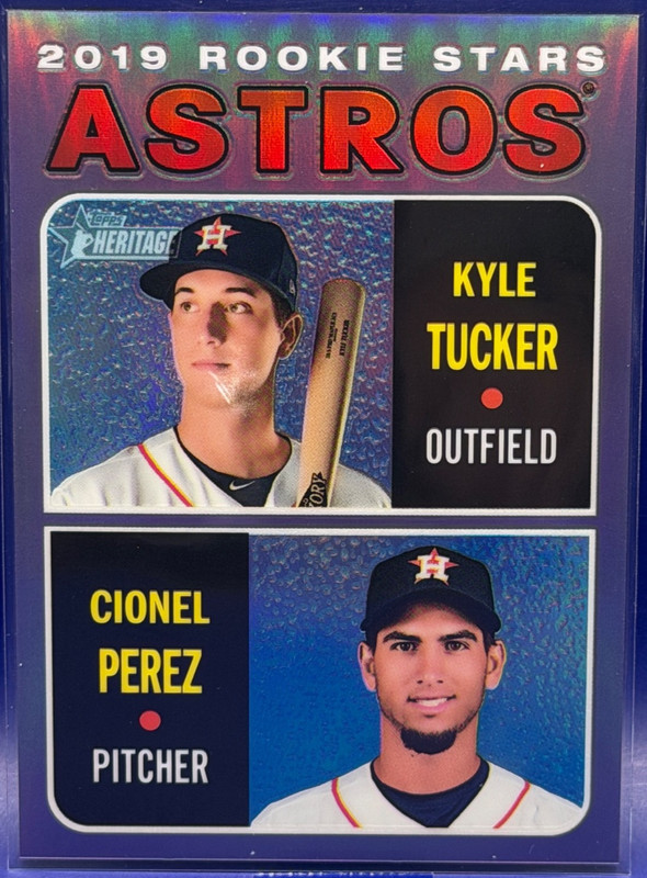 2019 Topps Heritage KYLE TUCKER Purple Refractor RC Dodgers Astros #THC-227 SP