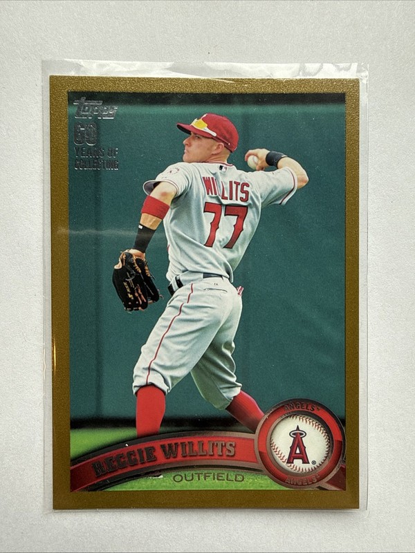 REGGIE WILLITS GOLD #1714 2011 Topps Baseball Los Angeles Angels