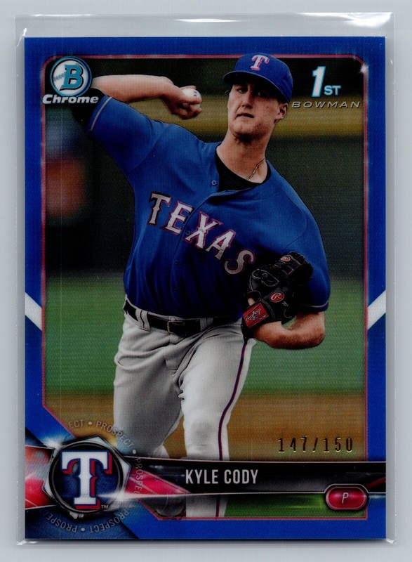 2018 Bowman Chrome Prospects Blue Refractor /150 Kyle Cody #BCP62