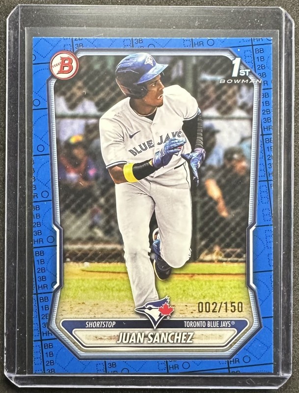 Juan Sanchez 2026 Bowman #BP-25 Paper Prospects Blue Pattern /150 – Blue Jays