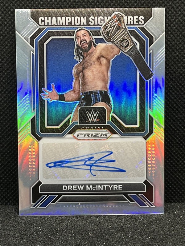 2023 Prizm WWE Drew McIntyre Champion Signatures Silver Prizm Auto