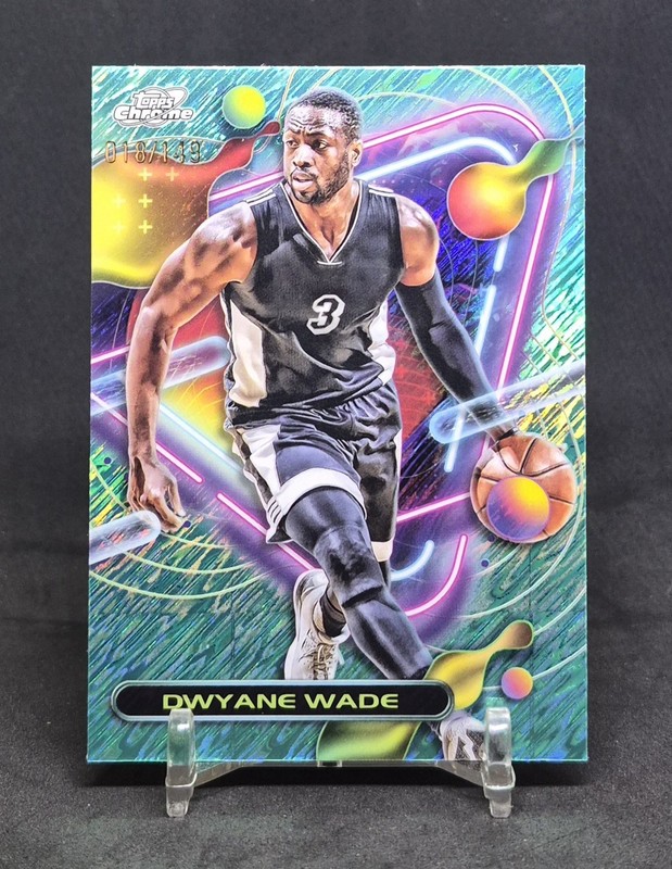 2024 TOPPS CHROME COSMIC AQUA REFRACTOR /149 DWYANE WADE HEAT