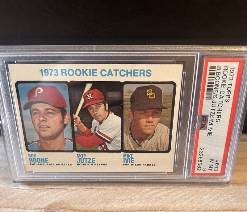 1973 Topps #613 Rookie Catchers Bob Boone PSA 9 MINT High Number