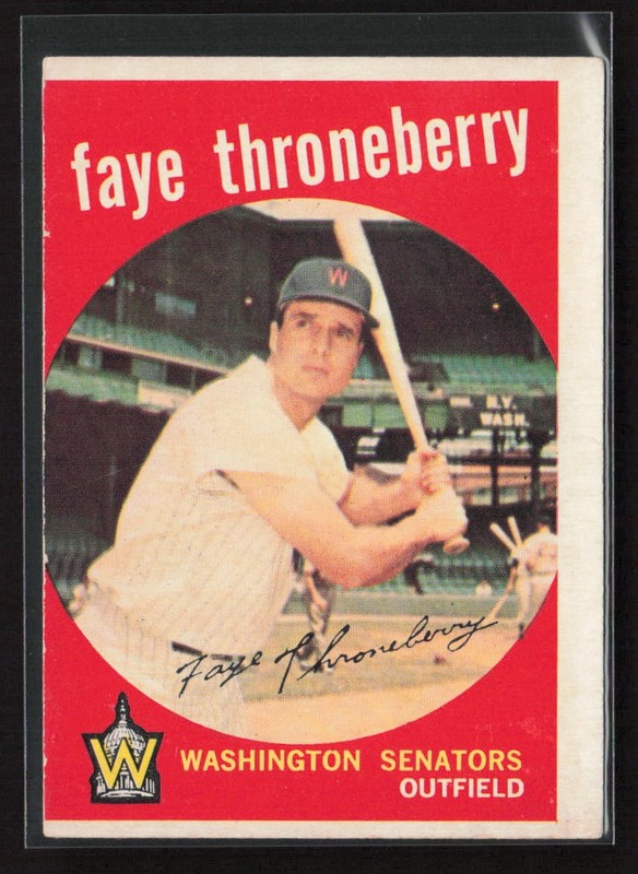 1959 Topps #534 Faye Throneberry