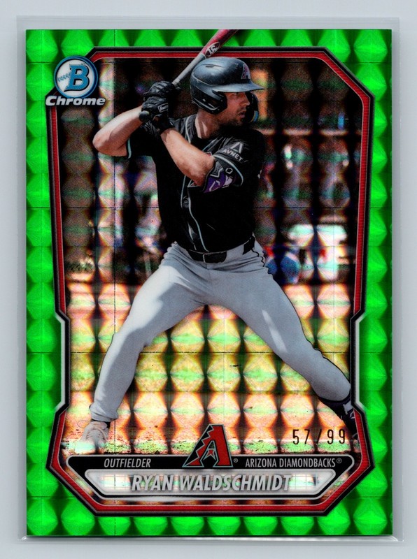 Ryan Waldschmidt 2026 Bowman Chrome Prospect Green Geometric Refractor /99