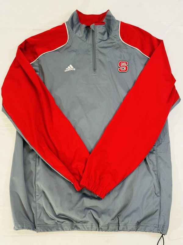 NC State Wolfpack Jacket Mens Large NCAA Basketball Pullover Adidas Team